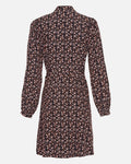 Messina Morocco Wrap Dress Aop - Black Flower
