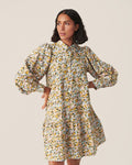 Minetta Benina Short Dress Aop - D Tobacco Flower