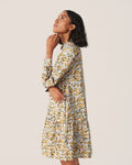 Minetta Benina Short Dress Aop - D Tobacco Flower