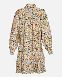 Minetta Benina Short Dress Aop - D Tobacco Flower