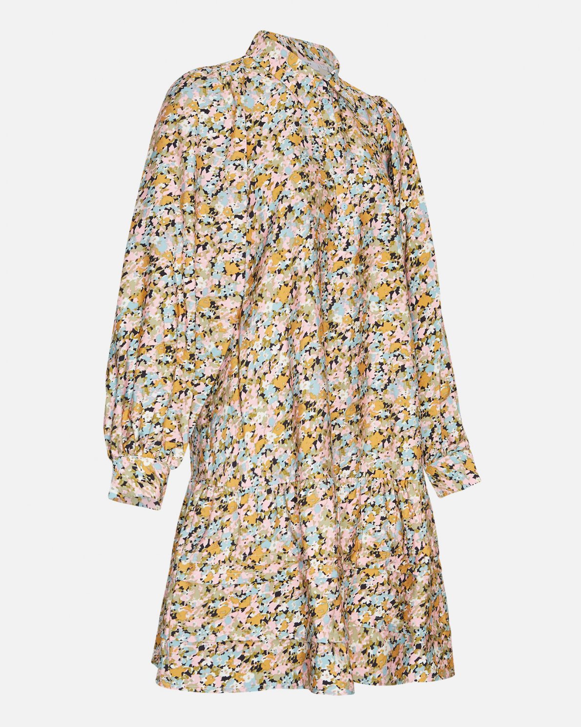 Minetta Benina Short Dress Aop - D Tobacco Flower