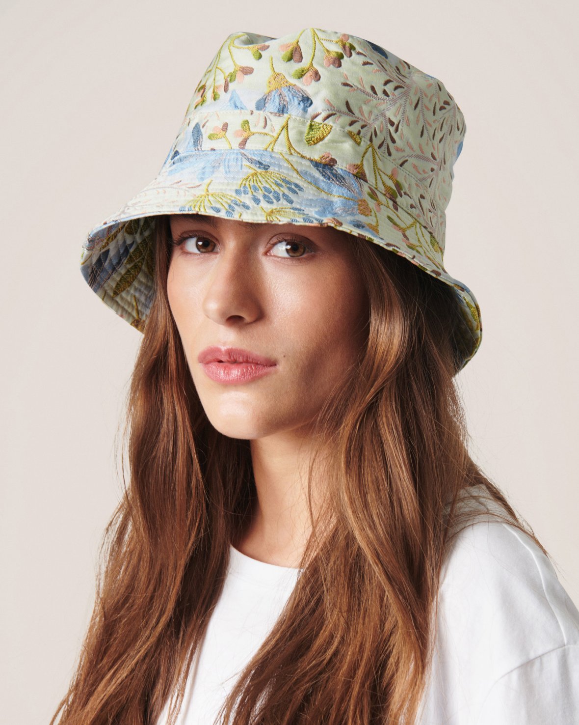 Pedrine Bucket Hat - Aloe W Florals
