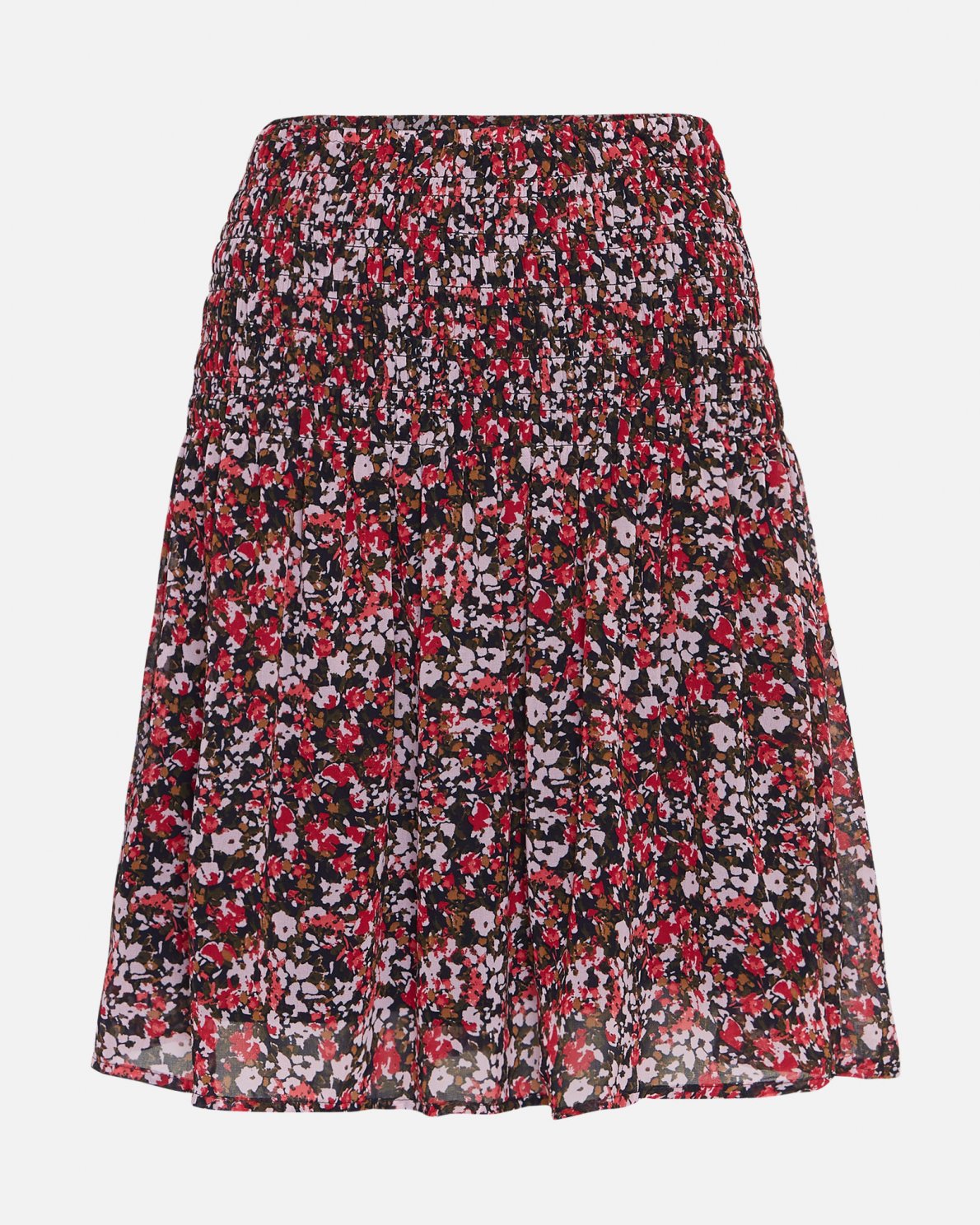 Varuna Kabrina Smock Skirt Aop - Persian Red Flw
