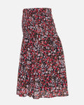 Varuna Kabrina Smock Skirt Aop - Persian Red Flw