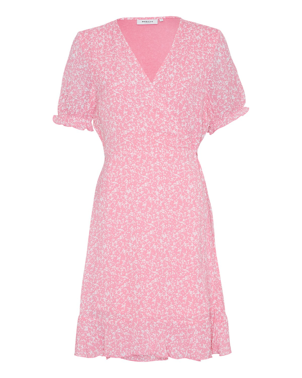 Elanina Rikklie Wrap Dress Aop - White Flowers