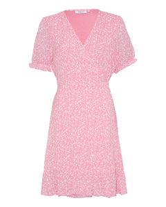 Elanina Rikklie Wrap Dress Aop - White Flowers