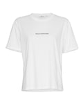 Terina Organic Small Logo Tee - Vit/Svart