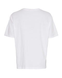 Terina Organic Small Logo Tee - White/Black