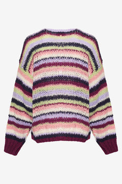 Pool Knit Cardigan - Multi Stripes
