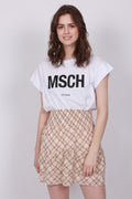 Alva MSCH STD Tee - White/Black - Moss Copenhagen - T-skjorter & Topper - VILLOID.no