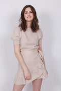 Serena Linen Dress - Beige - Ella & il - Kjoler - VILLOID.no