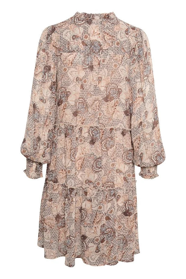 Randyspw Dress - Neutral Ornament Print