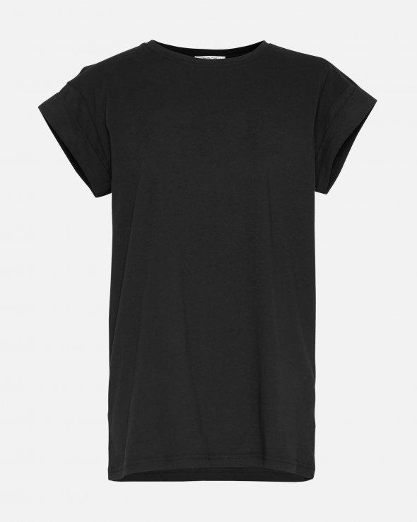 Alva Plain Tee - Black - Moss Copenhagen - T-skjorter & Topper - VILLOID.no