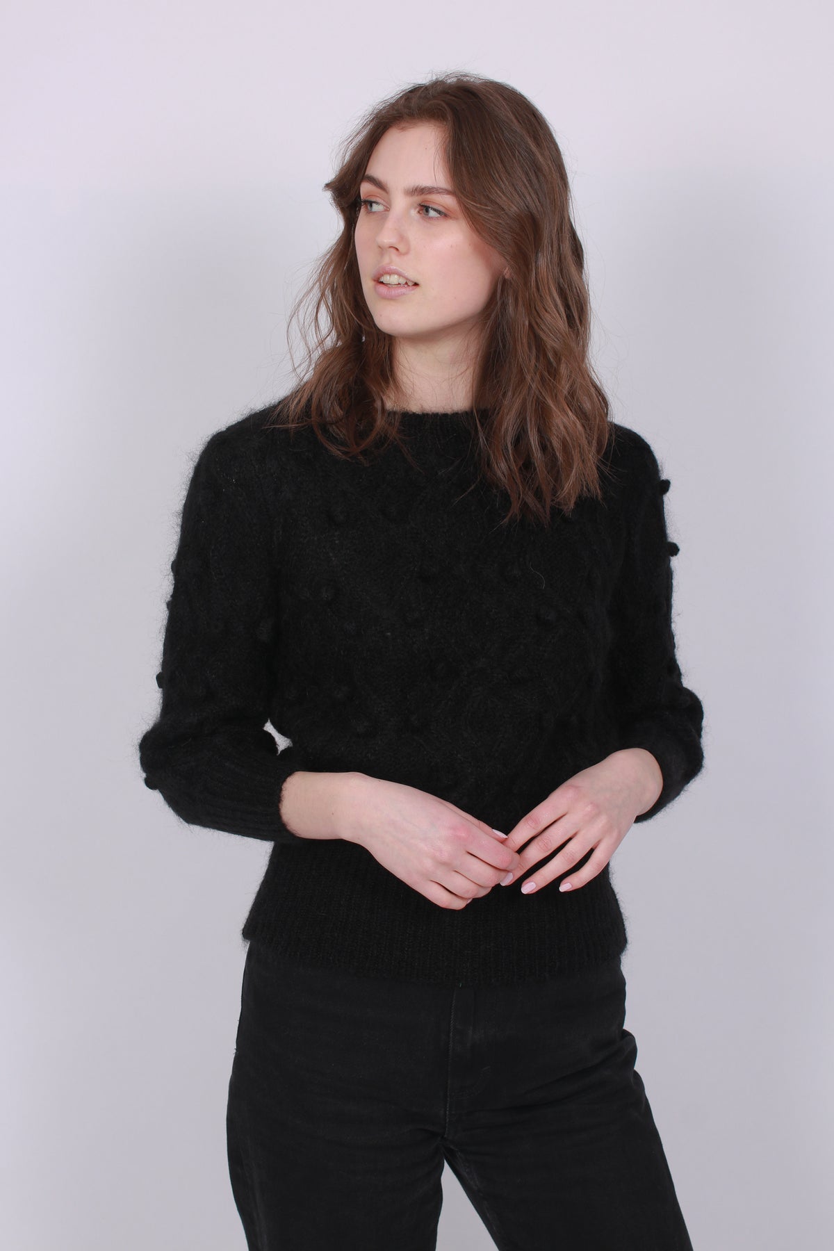 Sienna Chunky Knit Sweater - Black - Ella & il - Gensere - VILLOID.no