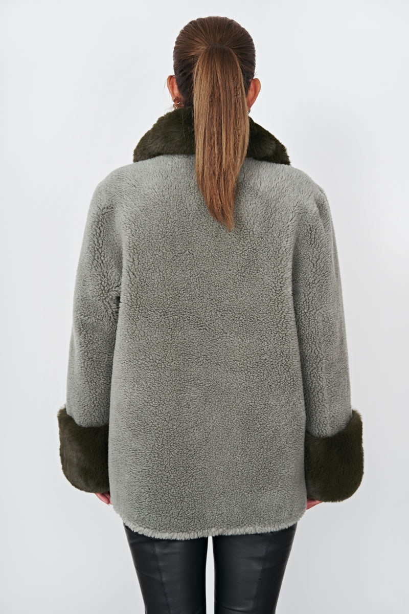 Fiona Wool Coat Short - Grön