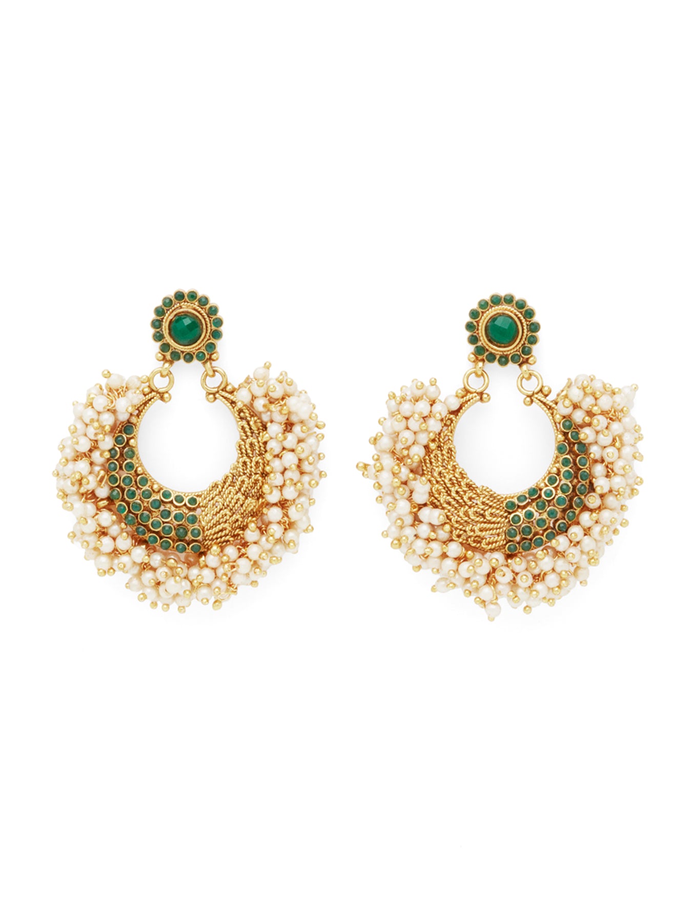 The Small Tanushri Earrings - Green - Miss Mathiesen - Smykker - VILLOID.no