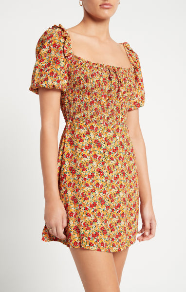 Il Carro Mini Dress - La Gomera Floral Print