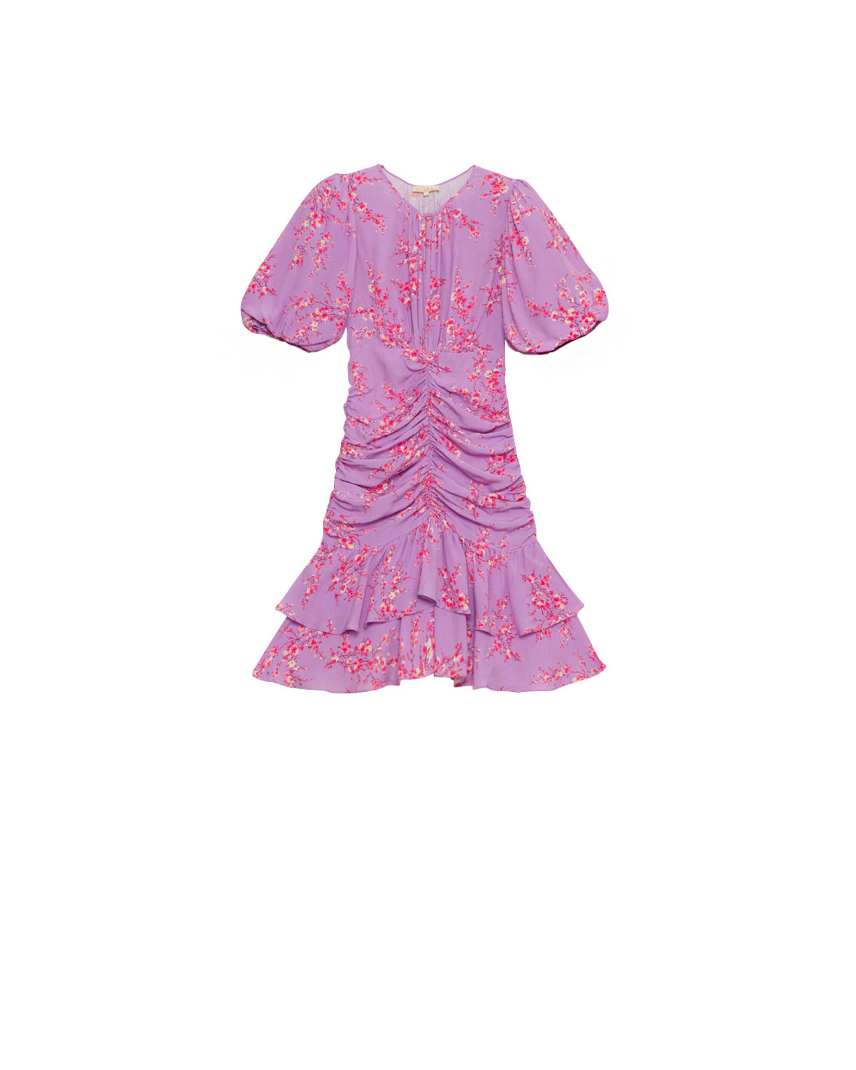 Spring Rouching Dress - Cherry Blossom