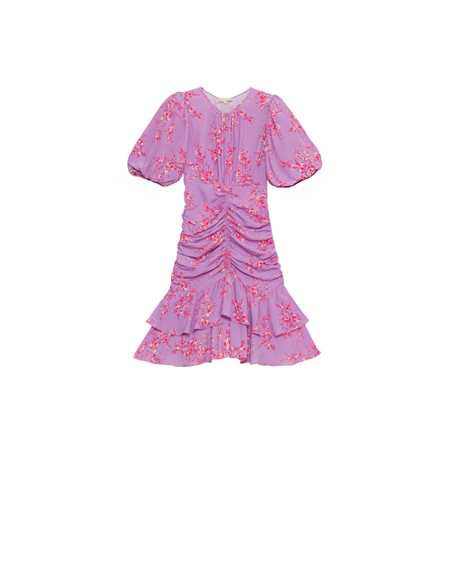 Spring Rouching Dress - Cherry Blossom