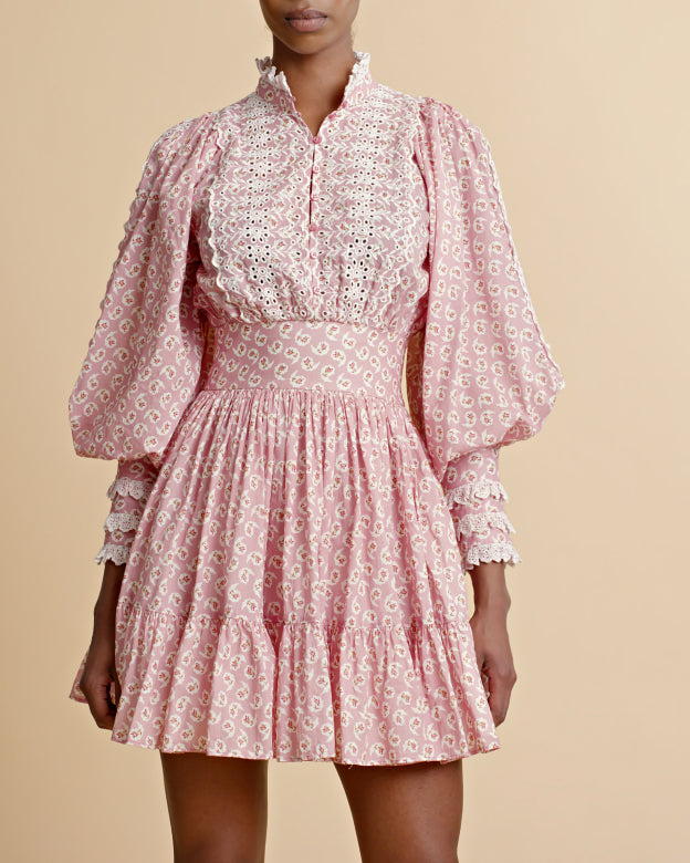 Cotton Slub Mini Dress - Petite Pink