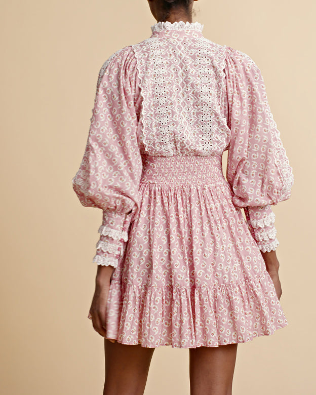 Cotton Slub Mini Dress - Petite Pink