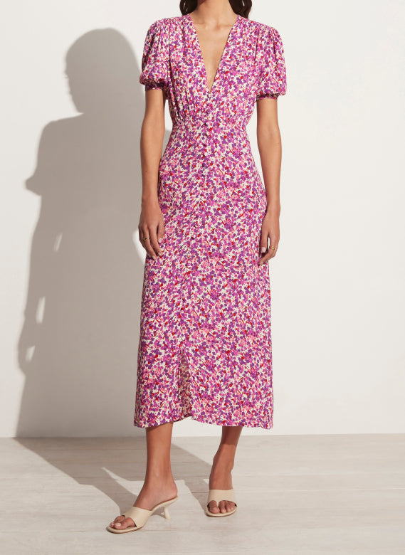 Bellavista Midi Dress - Lou Floral Print Violet