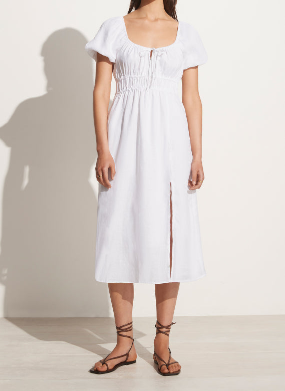 Terina Midi Dress - Mar White