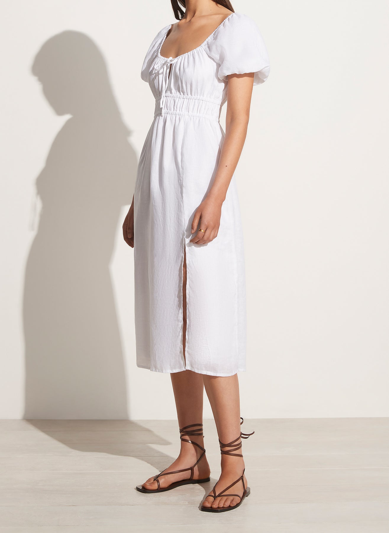 Terina Midi Dress - Mar White