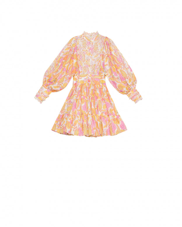 Cotton Slub Mini Dress - Grapes