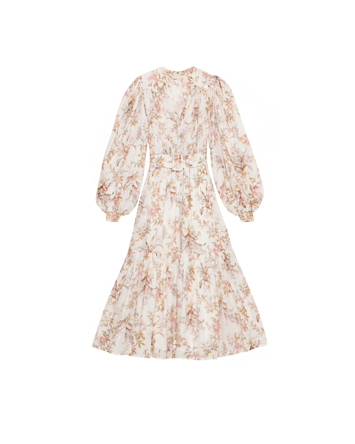 Bohemian Midi Dress - Flower Branches