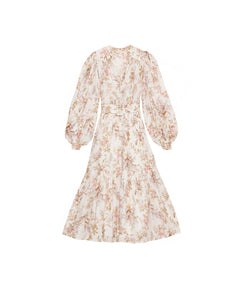 Bohemian Midi Dress - Flower Branches