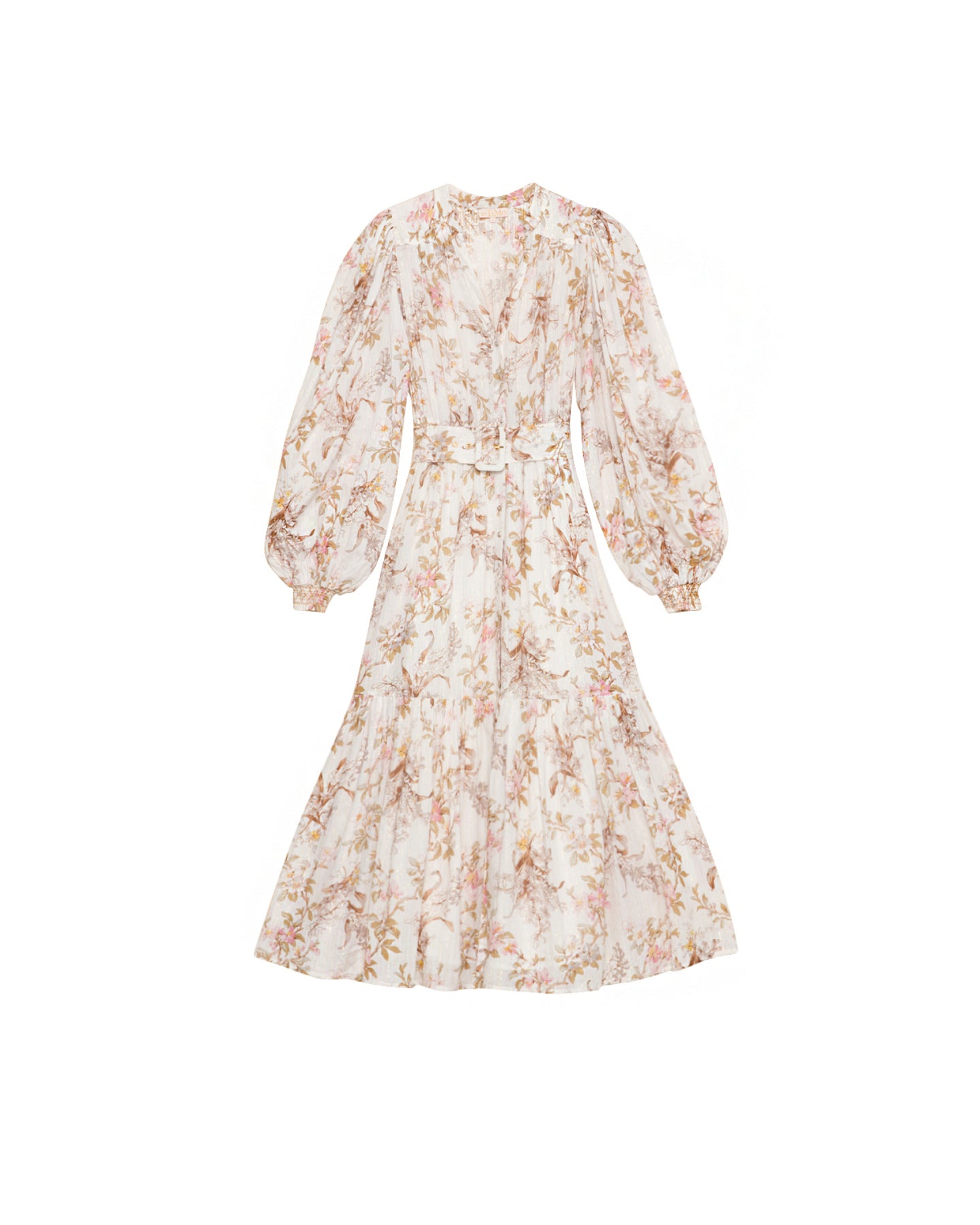 Bohemian Midi Dress - Flower Branches
