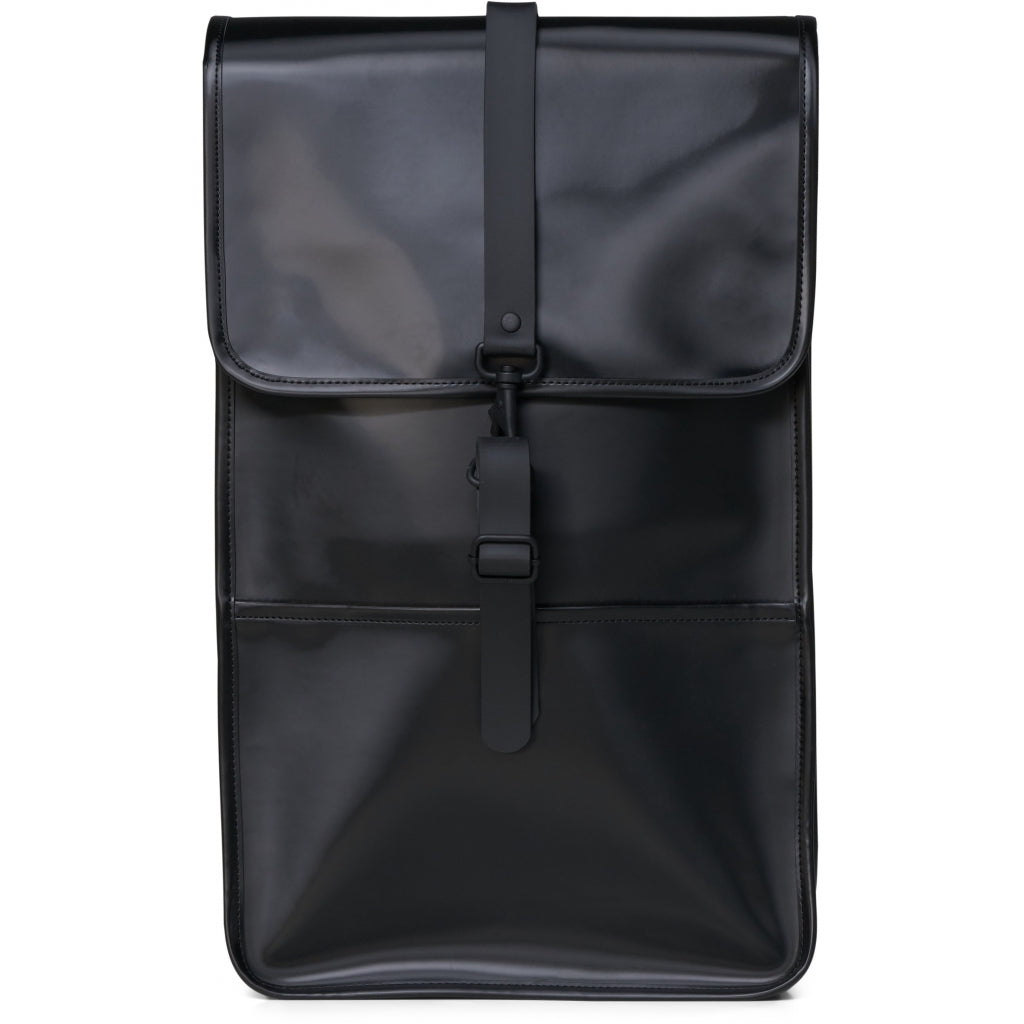 Backpack - Shiny Black - Rains - Tilbehør - VILLOID.no
