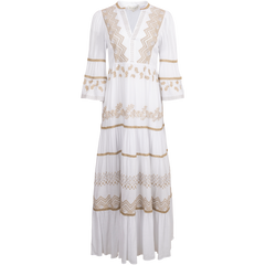 Taliah Long Dress - Gold