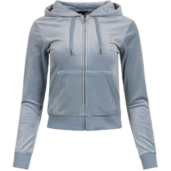 Robertson Classic Velour Zip Hoodie - Blue Fog