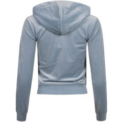 Robertson Classic Velour Zip Hoodie - Blue Fog