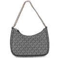 Jet Set Charm Small Logo Shoulder Bag - Blk/Opticwht