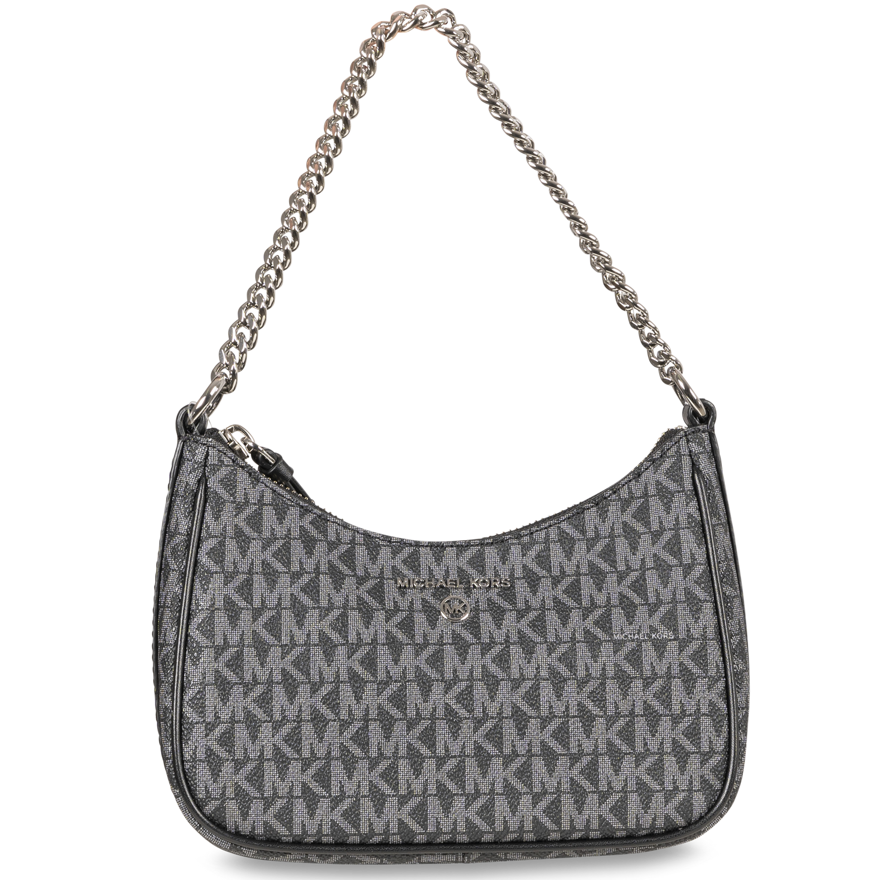 Jet Set Charm Small Logo Shoulder Bag - Blk/Opticwht