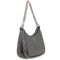 Jet Set Charm Small Logo Shoulder Bag - Blk/Opticwht