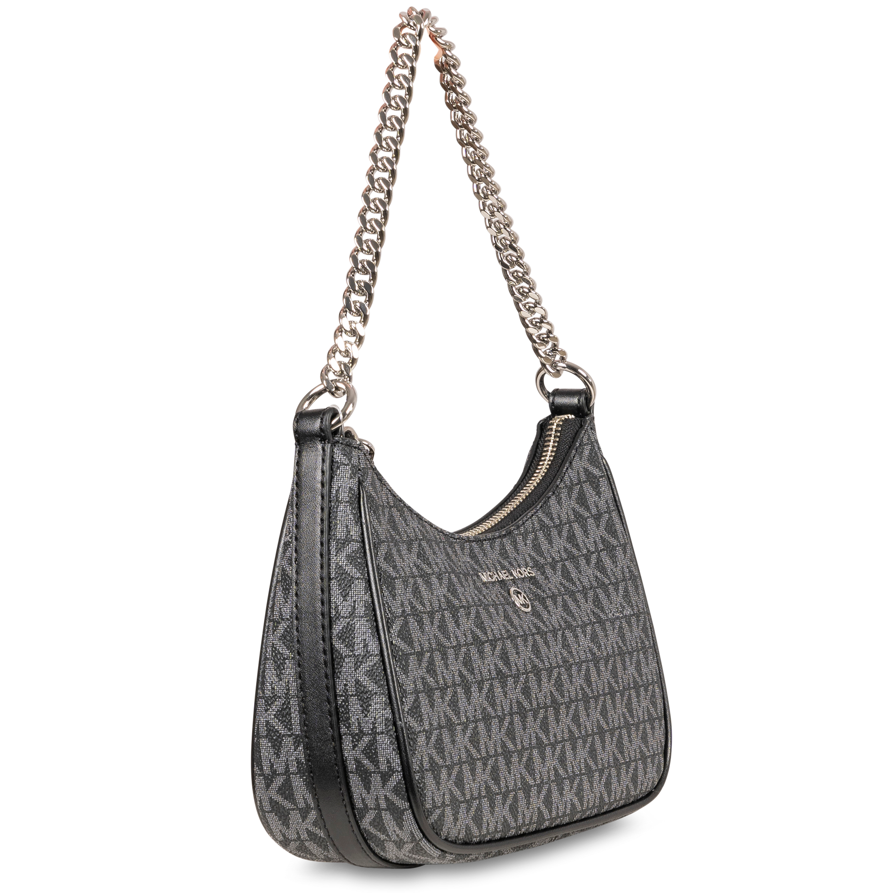 Jet Set Charm Small Logo Shoulder Bag - Blk/Opticwht