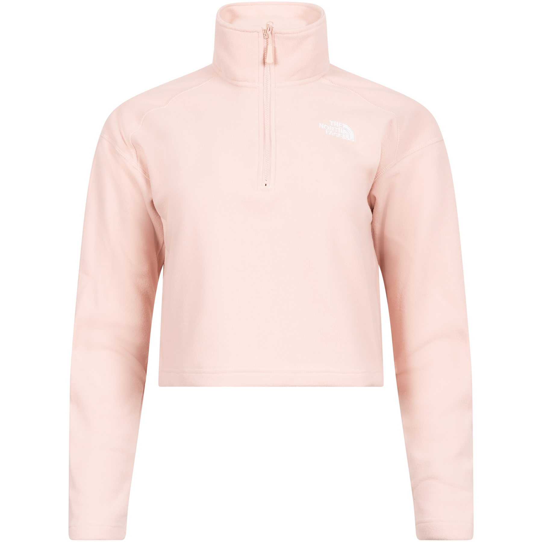 W 100 Glacier Cropped 1/4 Zip - Pink Moss