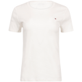 Slim Cody Rib C-NK SS - Ecru