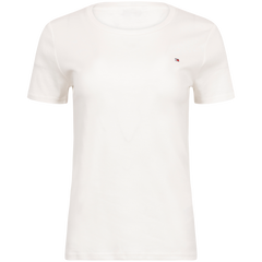 Slim Cody Rib C-NK SS - Ecru