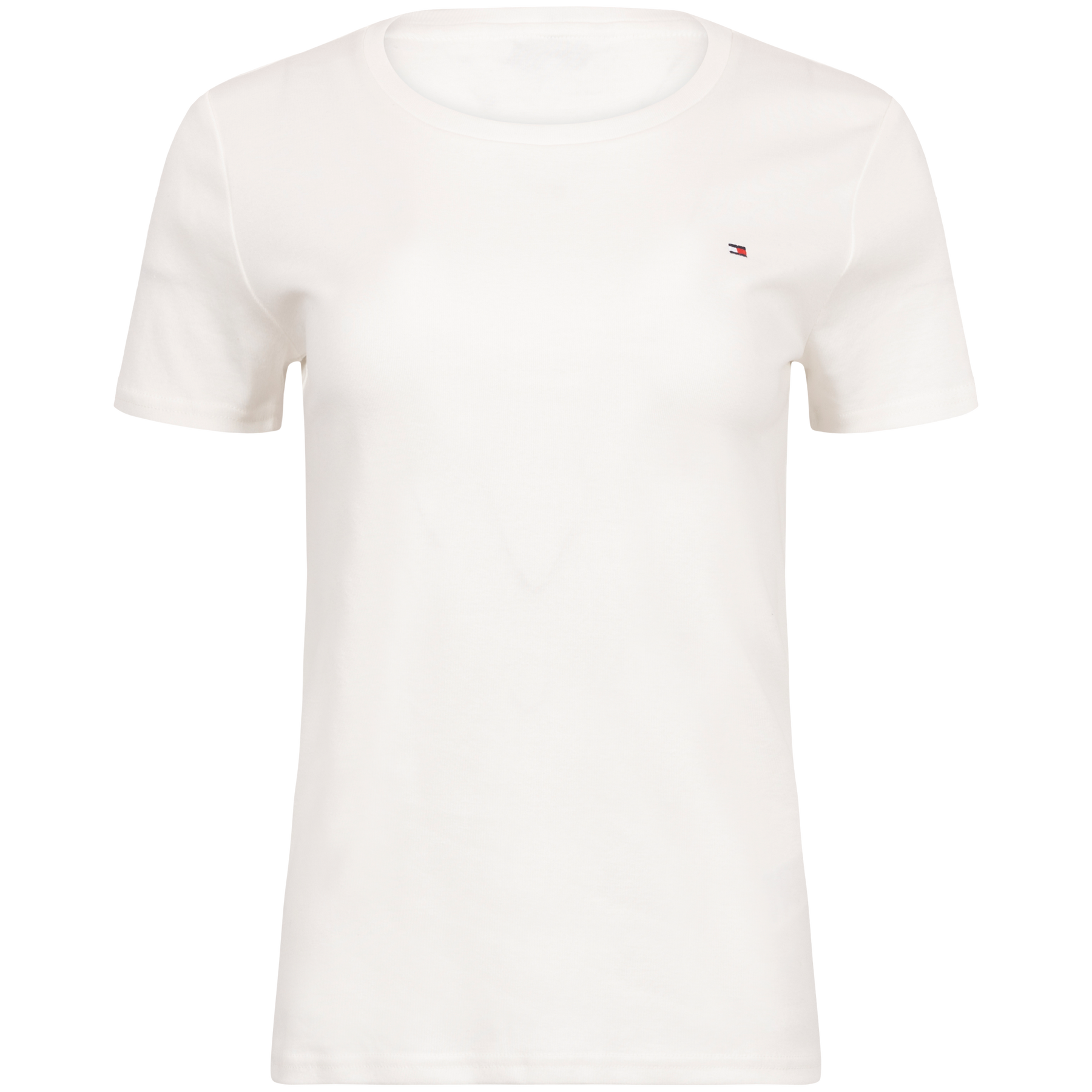 Slim Cody Rib C-NK SS - Ecru