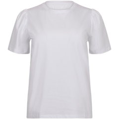 Janine Puff Tee - White