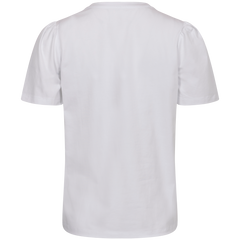 Janine Puff Tee - White