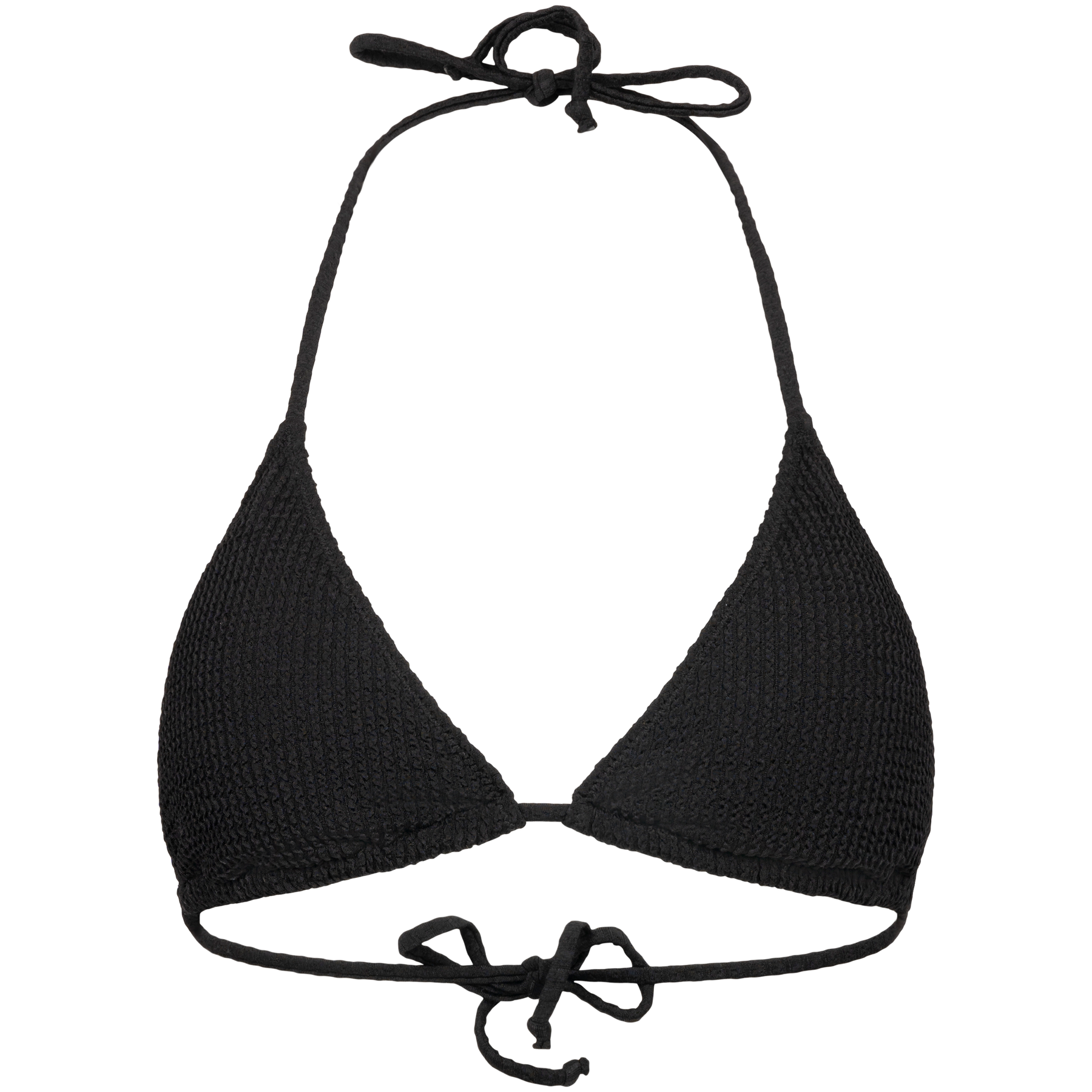 Skin Sand Crepe Bikini Top - Black