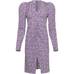 Hawaii Midi Dress - Purple Flower Print
