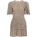 Hawaii Puff Mini Dress - Mud Flower Print