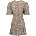 Hawaii Puff Mini Dress - Mud Flower Print